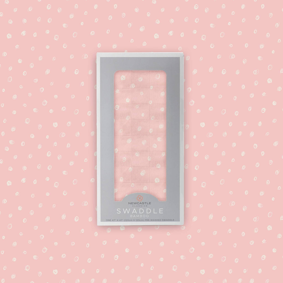 BABY - Pink Pearl Polka Dot Bamboo Swaddle