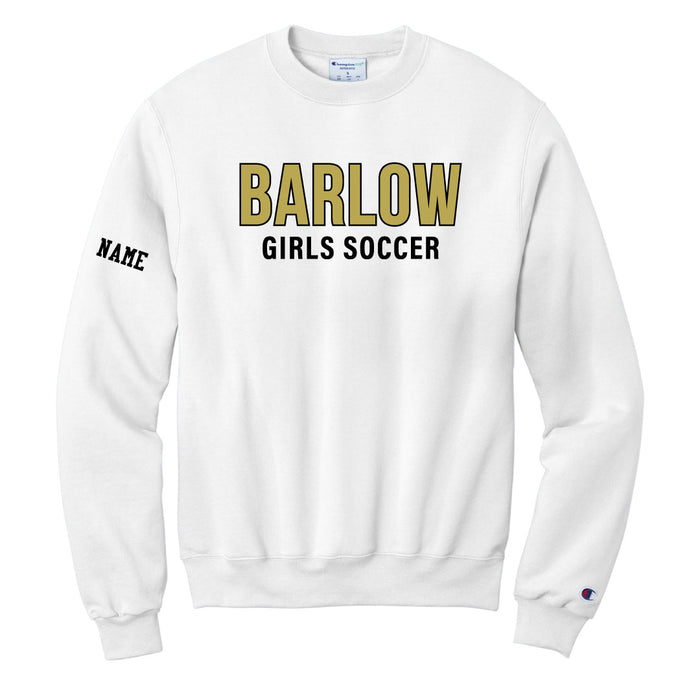 Barlow Girls Soccer Champion Crewneck Logowear Barlow Girls Soccer White Adult S