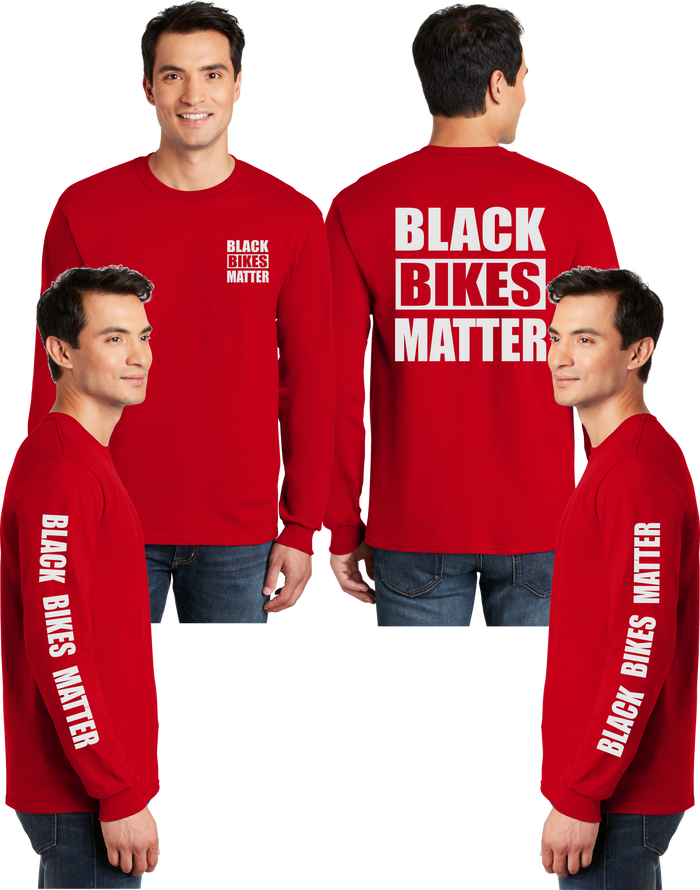 Black Bikes Matter Reflective Long Sleeve - 100% Polyester