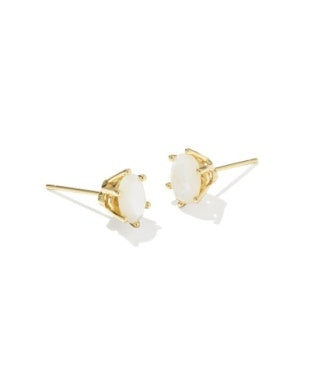 Cailin Crystal Gold Ivory Stud Earrings Kendra Scott
