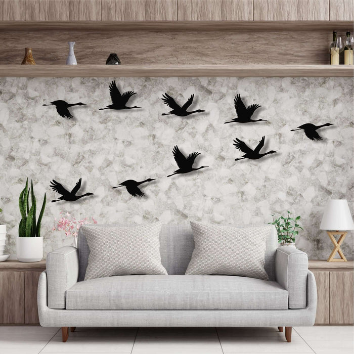 Cranes Metal Wall Art - Decor available at Dekadron for $139.90