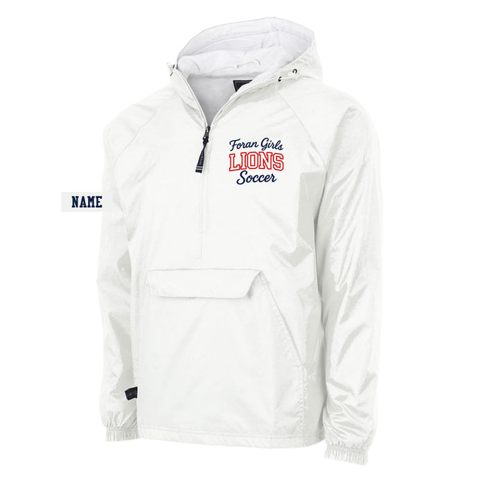 Foran Girls Soccer Hooded 1/2 Zip Windjacket Logowear Foran Girls Soccer White Adult S