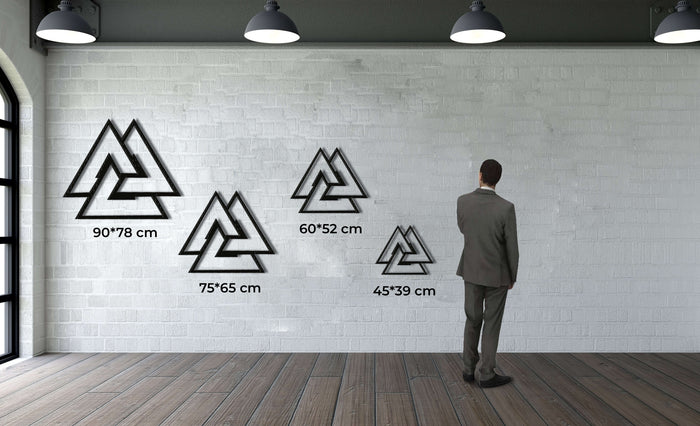 Valknut Metal Wall Art - Decor available at Dekadron for $64.90