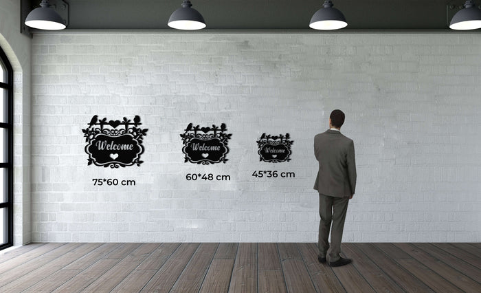 Welcome Metal Wall Art - Decor available at Dekadron for $62.90