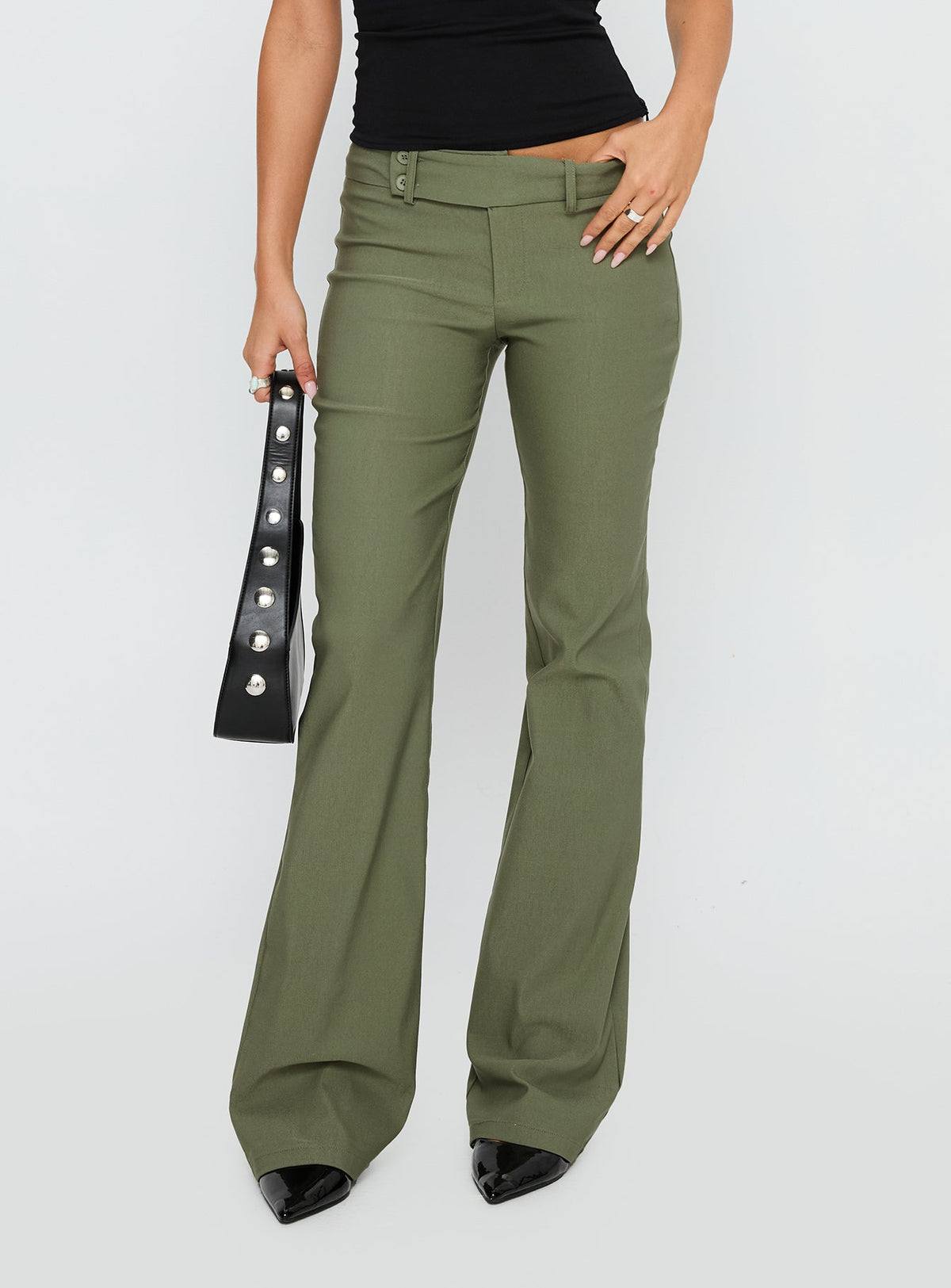 Kinkirk Flared Pants Olive Green