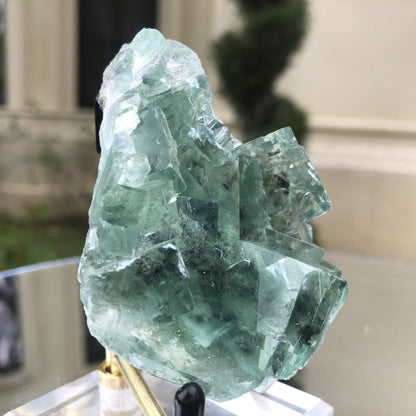 120g 7x6x4cm Glass Green and Clear Fluorite from Xianghualing,Hunan,CHINA - Locco Decor