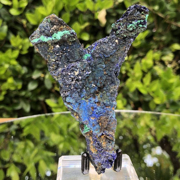 122g 9.5x6.5x4.5cm Victory Angel Blue Azurite w/ green Malachite from Sepon Mine, Laos - Locco Decor
