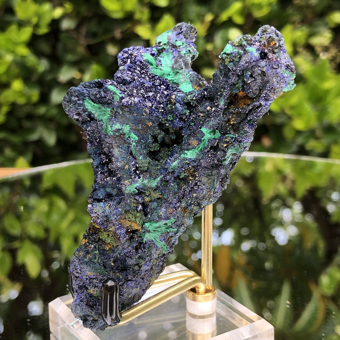 122g 9.5x6.5x4.5cm Victory Angel Blue Azurite w/ green Malachite from Sepon Mine, Laos - Locco Decor