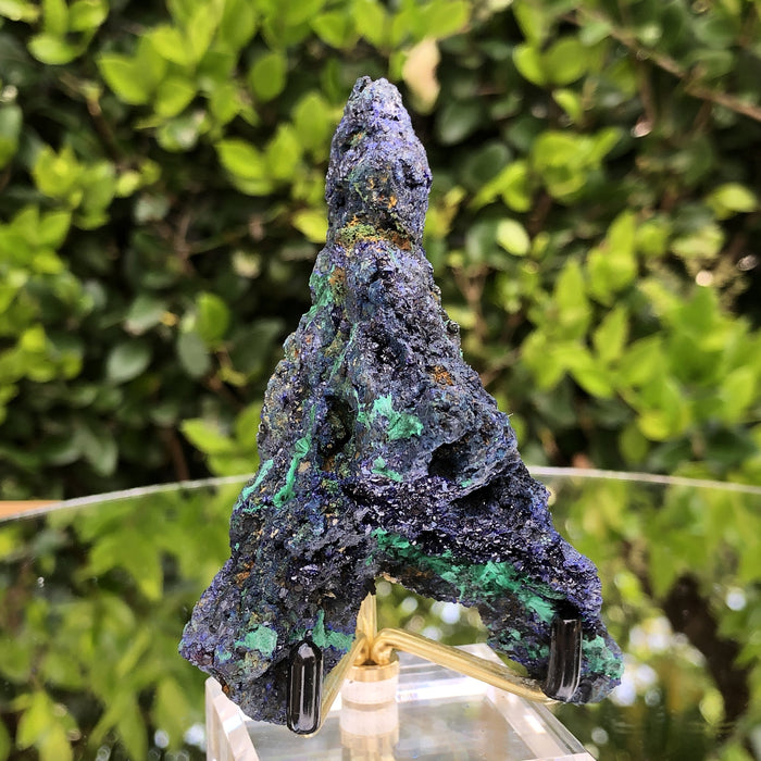 122g 9.5x6.5x4.5cm Victory Angel Blue Azurite w/ green Malachite from Sepon Mine, Laos - Locco Decor