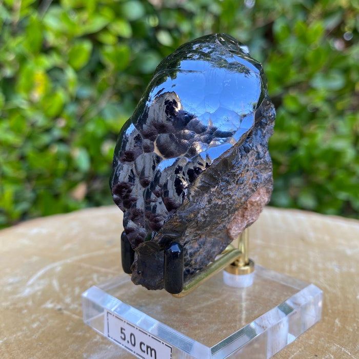 136.0g 8x4x4cm Black Botryoidal Hematite from Morocco
