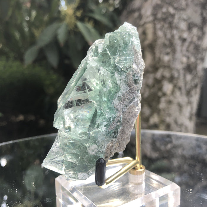 136g 9x5x4cm Glass Green and Clear Fluorite from Xianghualing,Hunan,CHINA - Locco Decor