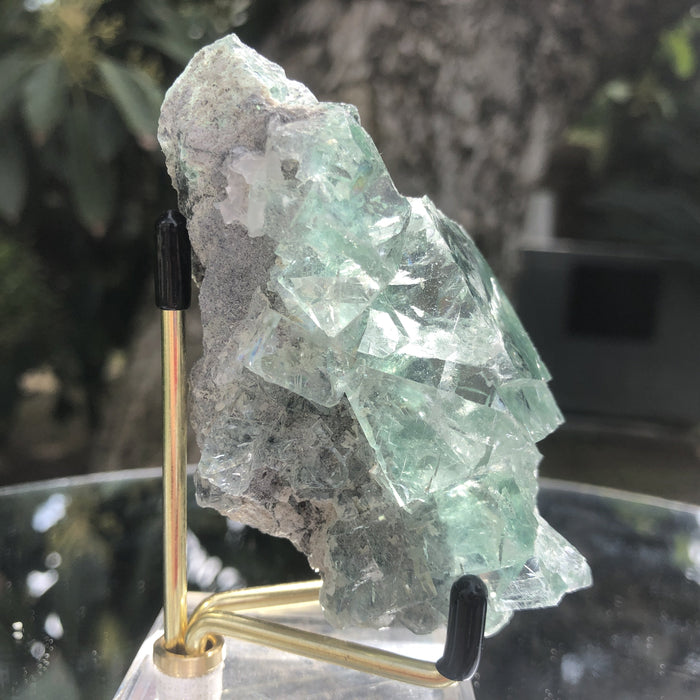 136g 9x5x4cm Glass Green and Clear Fluorite from Xianghualing,Hunan,CHINA - Locco Decor