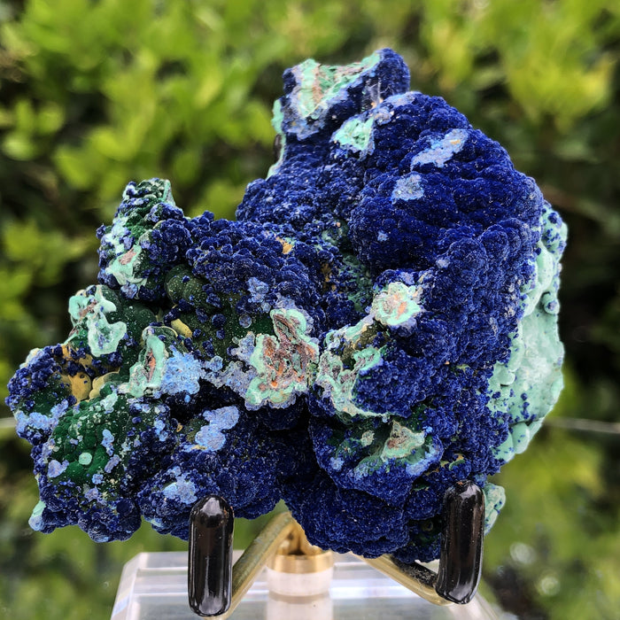 140g 8x4x6cm Rare Super Densed Shiny Blue Azurite w/ green Malachite from Sepon Mine, Laos - Locco Decor