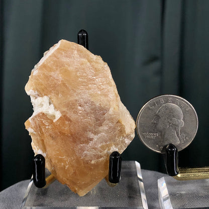 196g 6x4x3cm Orange Scheelite with Silver Muscovite from Mt. Xuebaoding,Sichuan,CHINA