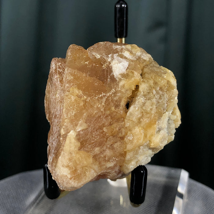 206g 6x5x4cm Orange Scheelite with Silver Muscovite from Mt. Xuebaoding,Sichuan,CHINA