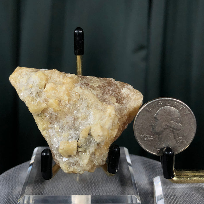 206g 6x5x4cm Orange Scheelite with Silver Muscovite from Mt. Xuebaoding,Sichuan,CHINA