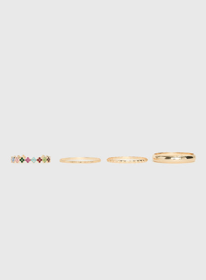 Blame Game Bracelet Set Gold