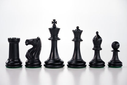 3 3/4" Emisario Player Chess Pieces - Black and Tan - Piece - Chess-House