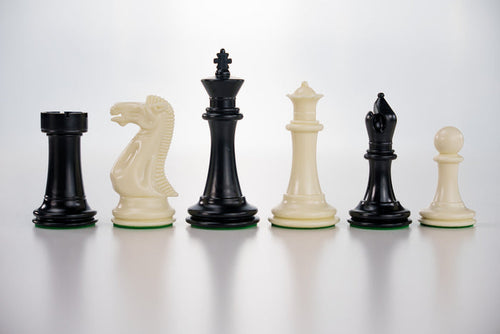 3 3/4" Executive Staunton II Chess Pieces, Black and White - Piece - Chess-House