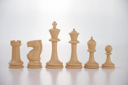 3 3/4" Plastic Staunton Club Chess Pieces - Black and Tan - Piece - Chess-House