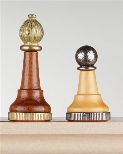 3" Florentine Metal & Wood Chessmen - Piece - Chess-House