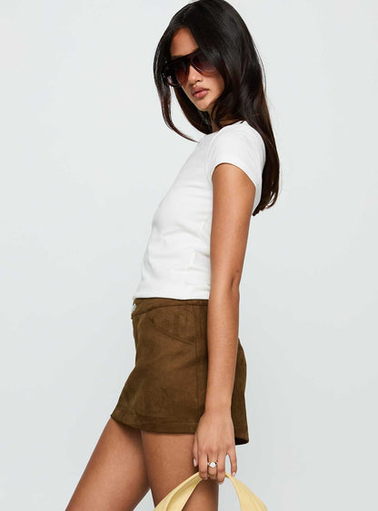 Rhodeo Mini Skirt Brown