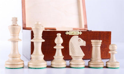 3" Standard Staunton Chess Pieces #4 in Dark Wood Box - Piece - Chess-House