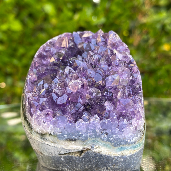 324g 7x7x6cm Grade A+ Big Smooth Crystal Purple Amethyst Geode from Uruguay