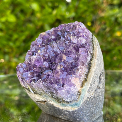 324g 7x7x6cm Grade A+ Big Smooth Crystal Purple Amethyst Geode from Uruguay
