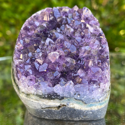 324g 7x7x6cm Grade A+ Big Smooth Crystal Purple Amethyst Geode from Uruguay