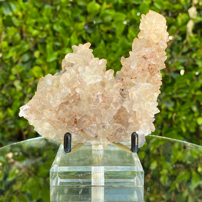 462g 13x9x6cm Spiky Calcite Frost covered Grey Fluorite from Balochistan, Pakistan