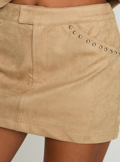 Willoughby Mini Skirt Beige