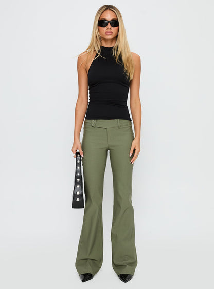 Kinkirk Flared Pants Olive Green