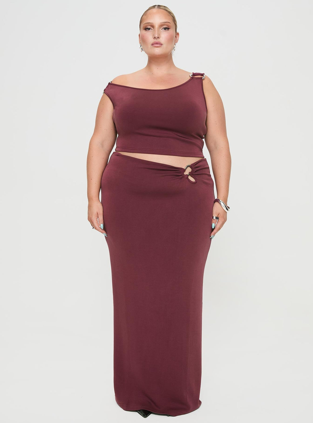 Whiley Maxi Skirt Mauve Curve