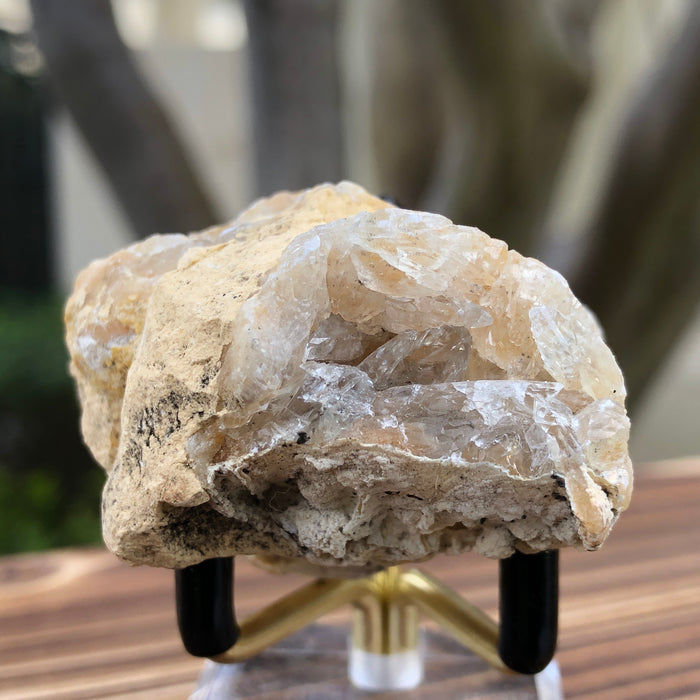 60g 1.7x1.7x1.3cm White Calcite Geode  from Brazil