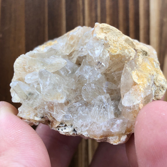 60g 1.7x1.7x1.3cm White Calcite Geode  from Brazil