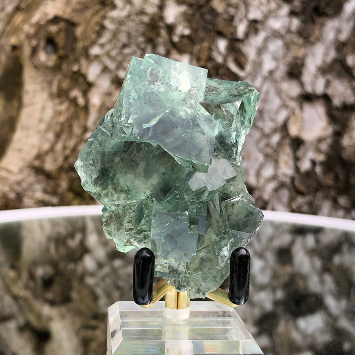 66g 6x5x3cm Glass Green and Clear Fluorite from Xianghualing,Hunan,CHINA