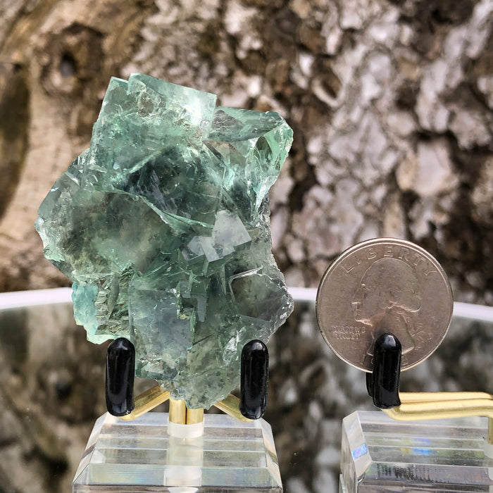 66g 6x5x3cm Glass Green and Clear Fluorite from Xianghualing,Hunan,CHINA