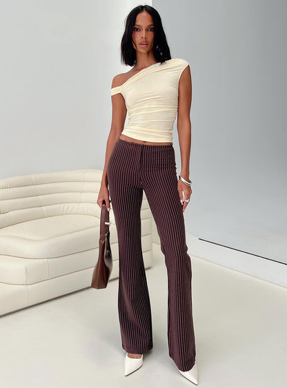 Sportia Flare Pants Brown