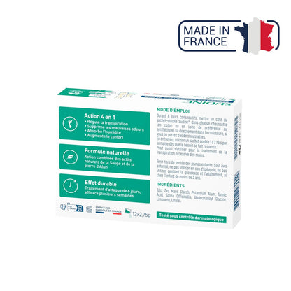Antiperspirant treatment powder for feet - Sudine Laboratoire Sorifa