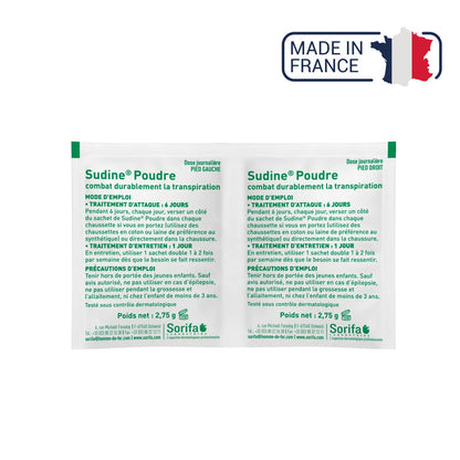 Antiperspirant treatment powder for feet - Sudine Laboratoire Sorifa