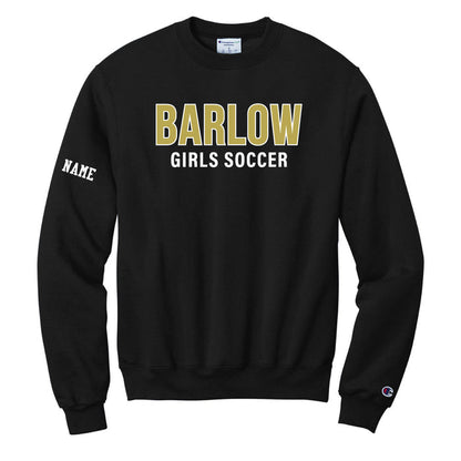 Barlow Girls Soccer Champion Crewneck Logowear Barlow Girls Soccer Black Adult S