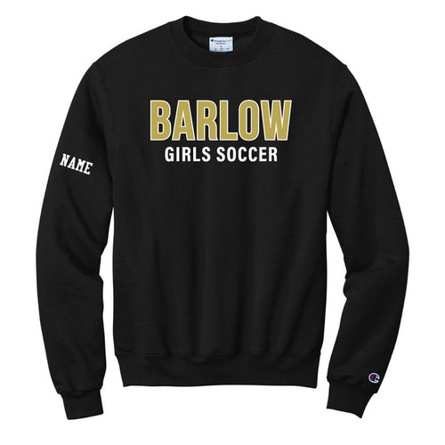 Barlow Girls Soccer Champion Crewneck Logowear Barlow Girls Soccer Black Adult S