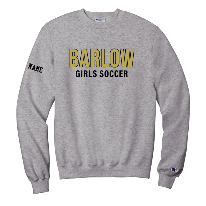 Barlow Girls Soccer Champion Crewneck Logowear Barlow Girls Soccer Grey Adult S