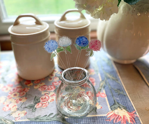 Colorful Hydrangeas Stir Sticks