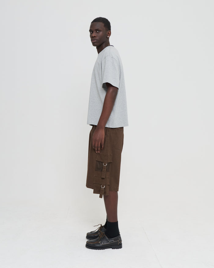 Crop Boxy Tee - Grey
