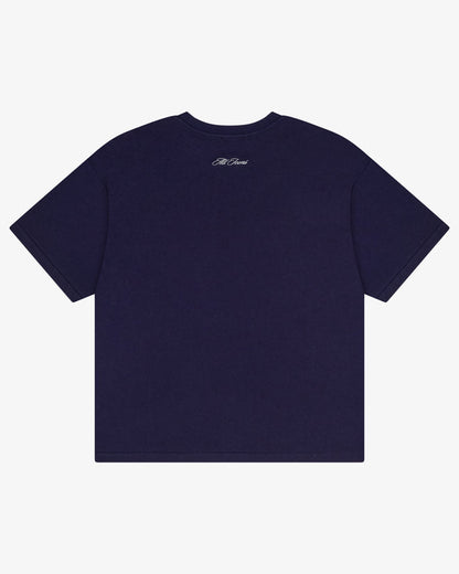 Crop Boxy Tee - Navy