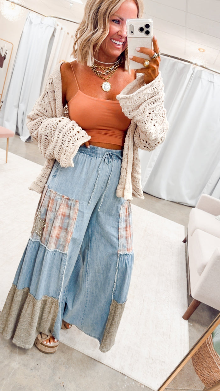 Cropped Spaghetti Tank-Papaya