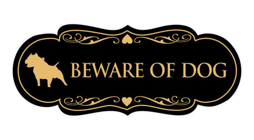 Designer Beware of Dog Sign