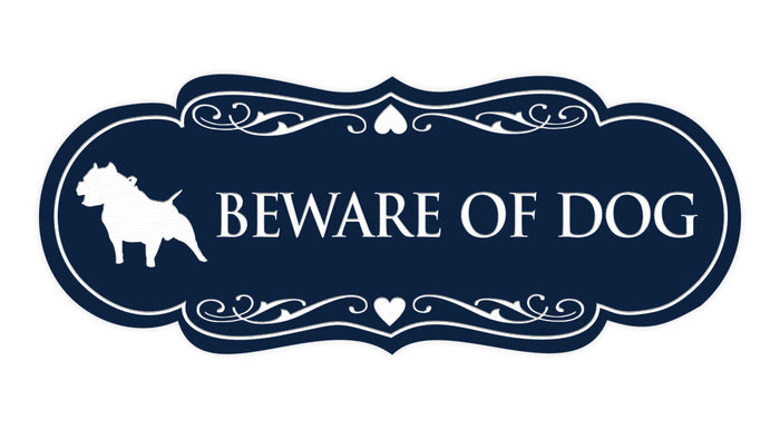 Medium (2-3/4" x 7") / Navy Blue / White